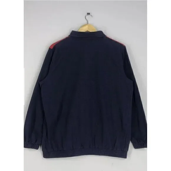 Vintage Bon Worth  Sailing Jacket Womens Lg Red Nautical Color Block Embroidered - Picture 4 of 4